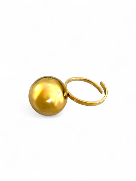⚡🚚 Bullet Dome Ring – Gold / Silver Stainless