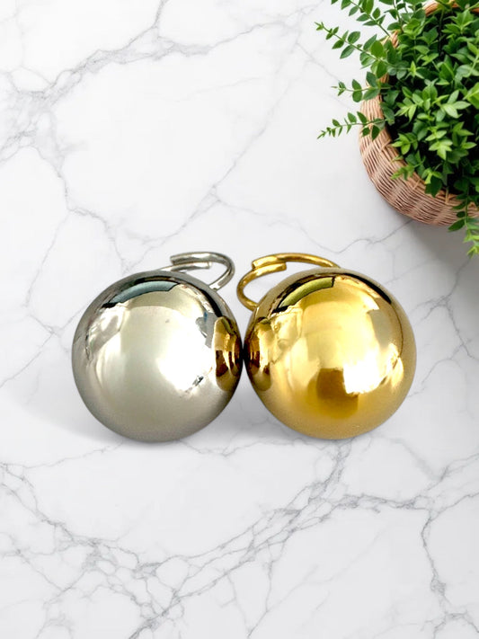 ⚡🚚 Maxi Bullet Dome Ring – Gold / Silver Stainless