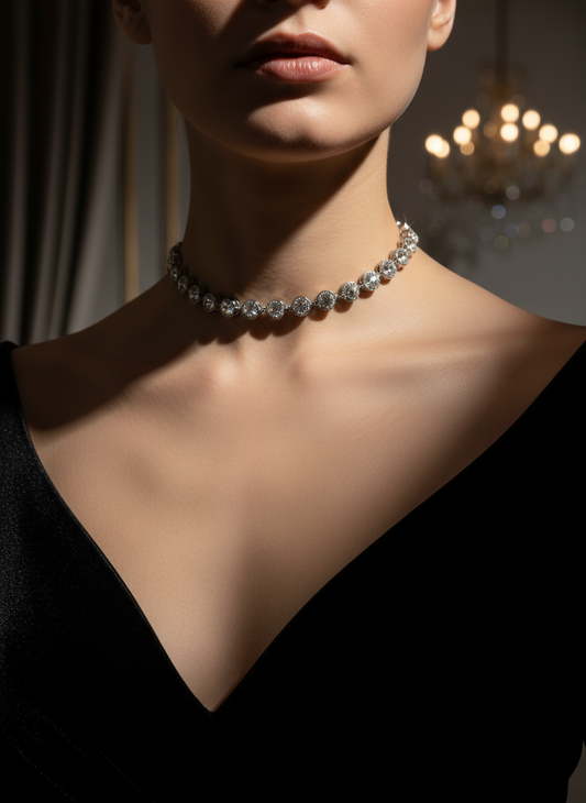 ⚡🚚 Celeste Choker – Gold / Silver Stainless