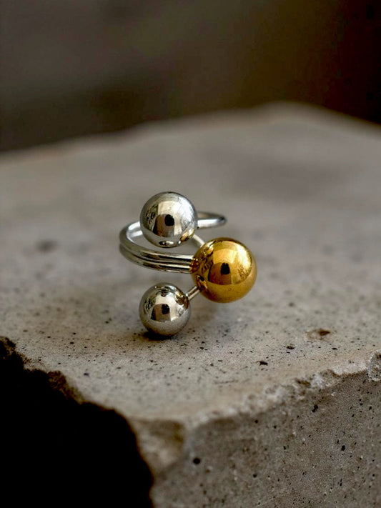 ⚡🚚 Luna Ring – One Size Dual Tone