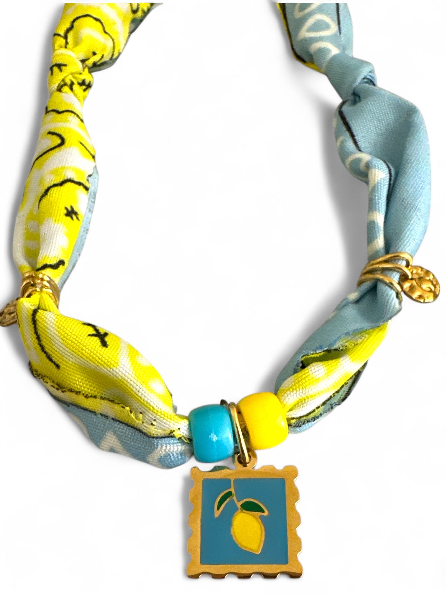 Dolce Vita Fruit Charms – Κολιέ με bandana & φρουτένιο charm