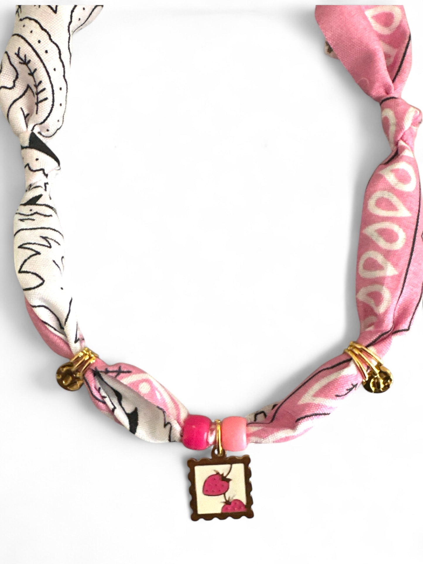 Dolce Vita Fruit Charms – Κολιέ με bandana & φρουτένιο charm
