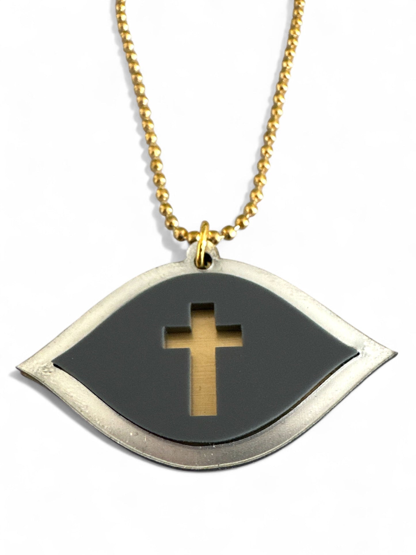 Γούρι αυτοκινήτου Μάτι με Σταυρό “Fusion Minimal” 🧿✝️