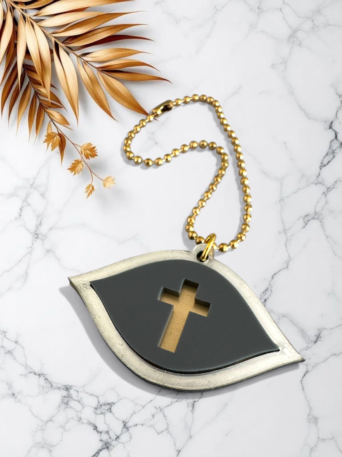 Γούρι αυτοκινήτου Μάτι με Σταυρό “Fusion Minimal” 🧿✝️