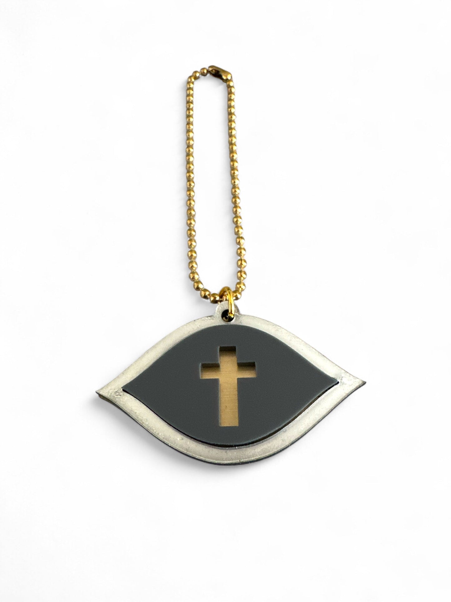 Γούρι αυτοκινήτου Μάτι με Σταυρό “Fusion Minimal” 🧿✝️