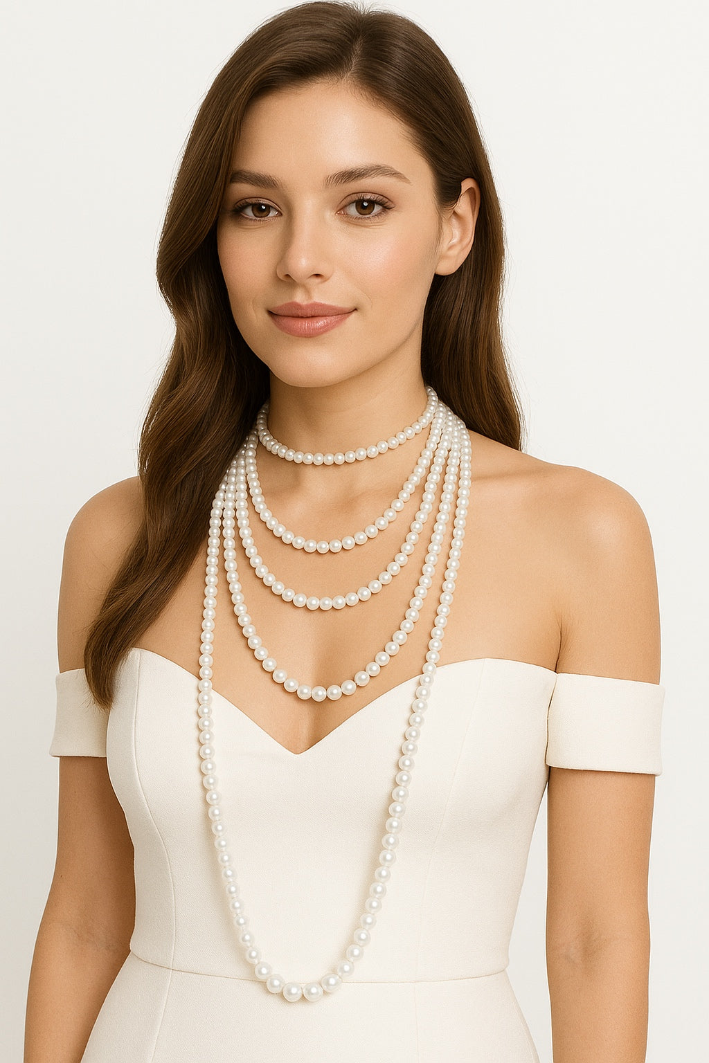 Πολύ μακρύ χειροποίητο κολιέ 260εκ με γυάλινες περλέ χάντρες So Cute by DImi χονδρική