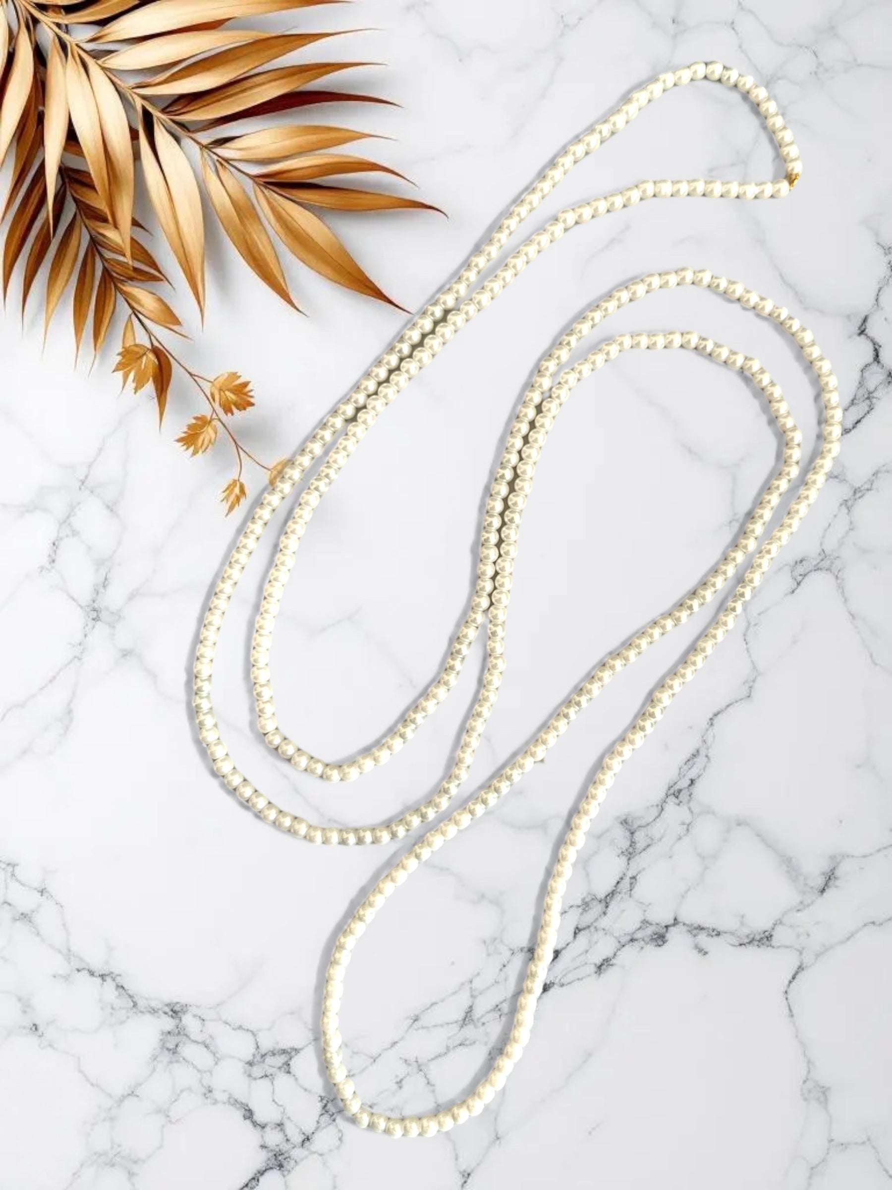 Πολύ μακρύ χειροποίητο κολιέ 260εκ με γυάλινες περλέ χάντρες So Cute by DImi χονδρική