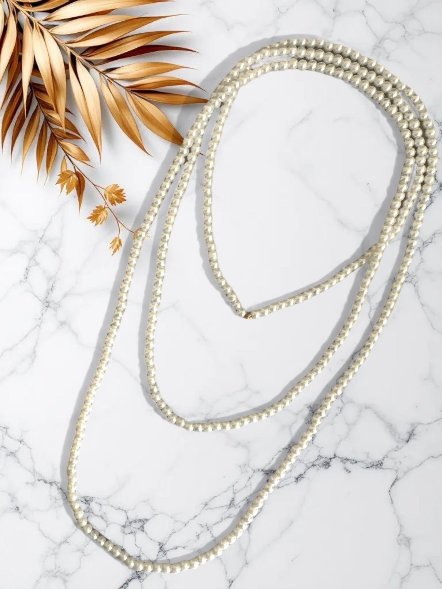 Πολύ μακρύ χειροποίητο κολιέ 260εκ με γυάλινες περλέ χάντρες So Cute by DImi χονδρική