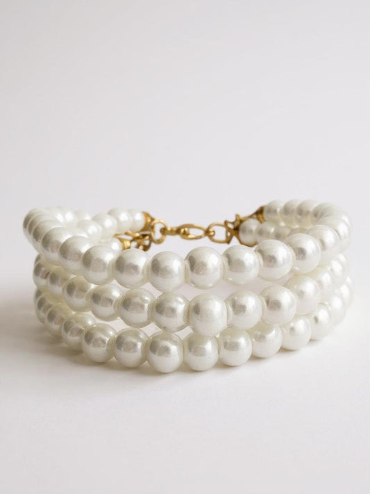 Βραχιόλι Pearl Muse – Τριπλή Σειρά από Πέρλες - So Cute by Dimi