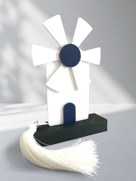 Γούρι επιτραπέζιο ανεμόμυλος με φούντα So Cute by Dimi για χονδρική