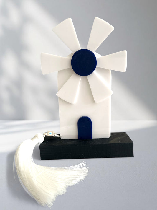 Γούρι επιτραπέζιο ανεμόμυλος με φούντα So Cute by Dimi για χονδρική