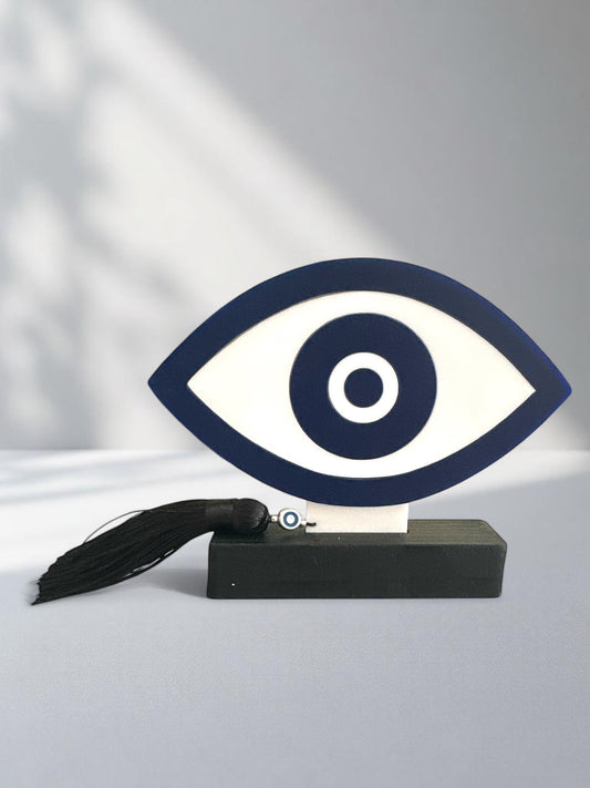 Επιτραπέζιο γούρι μάτι So Cute by Dimi για χονδρική με βάση και φούντα