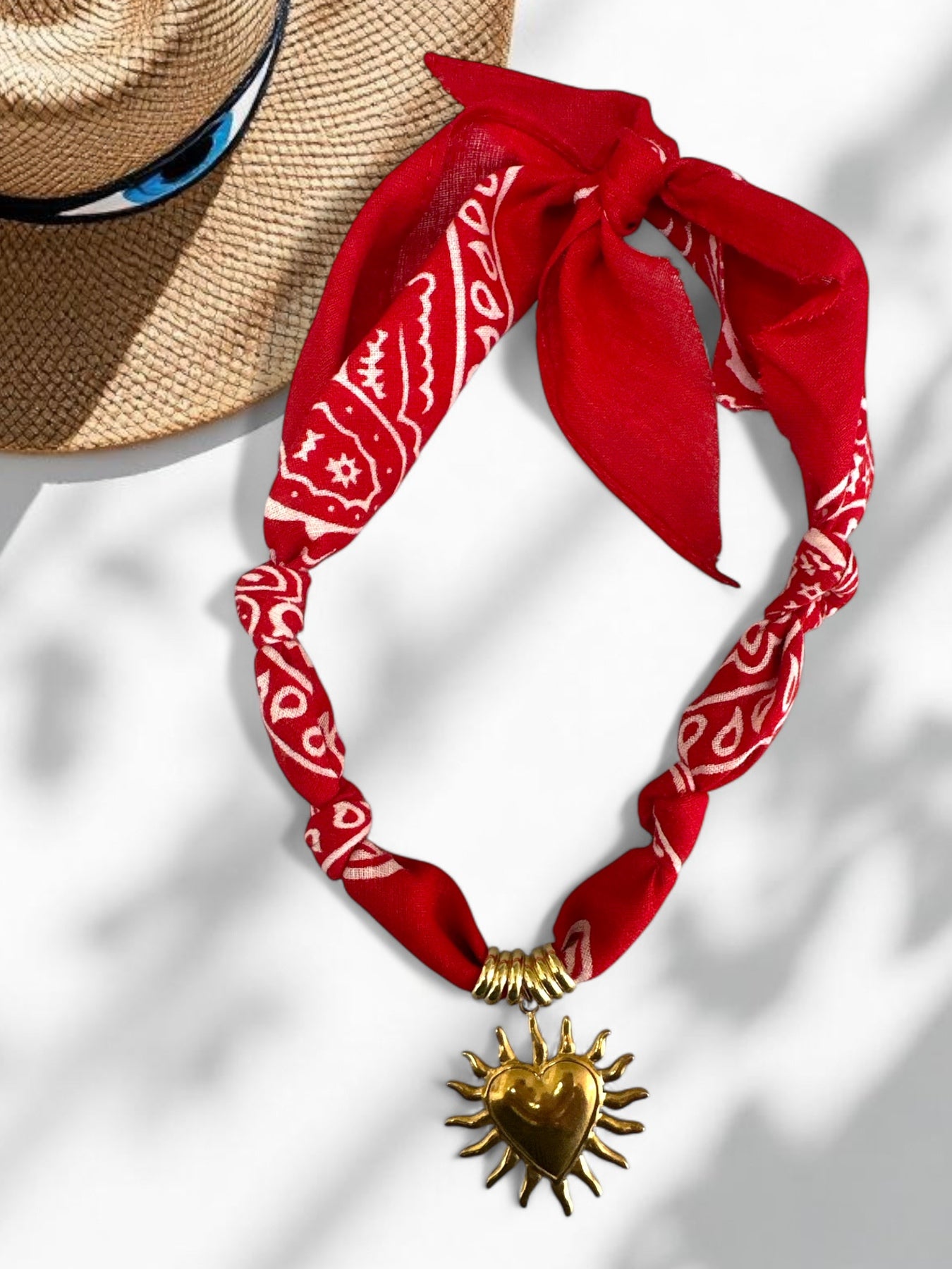 Tie Bandana Necklace Ήλιος & Ψάρι