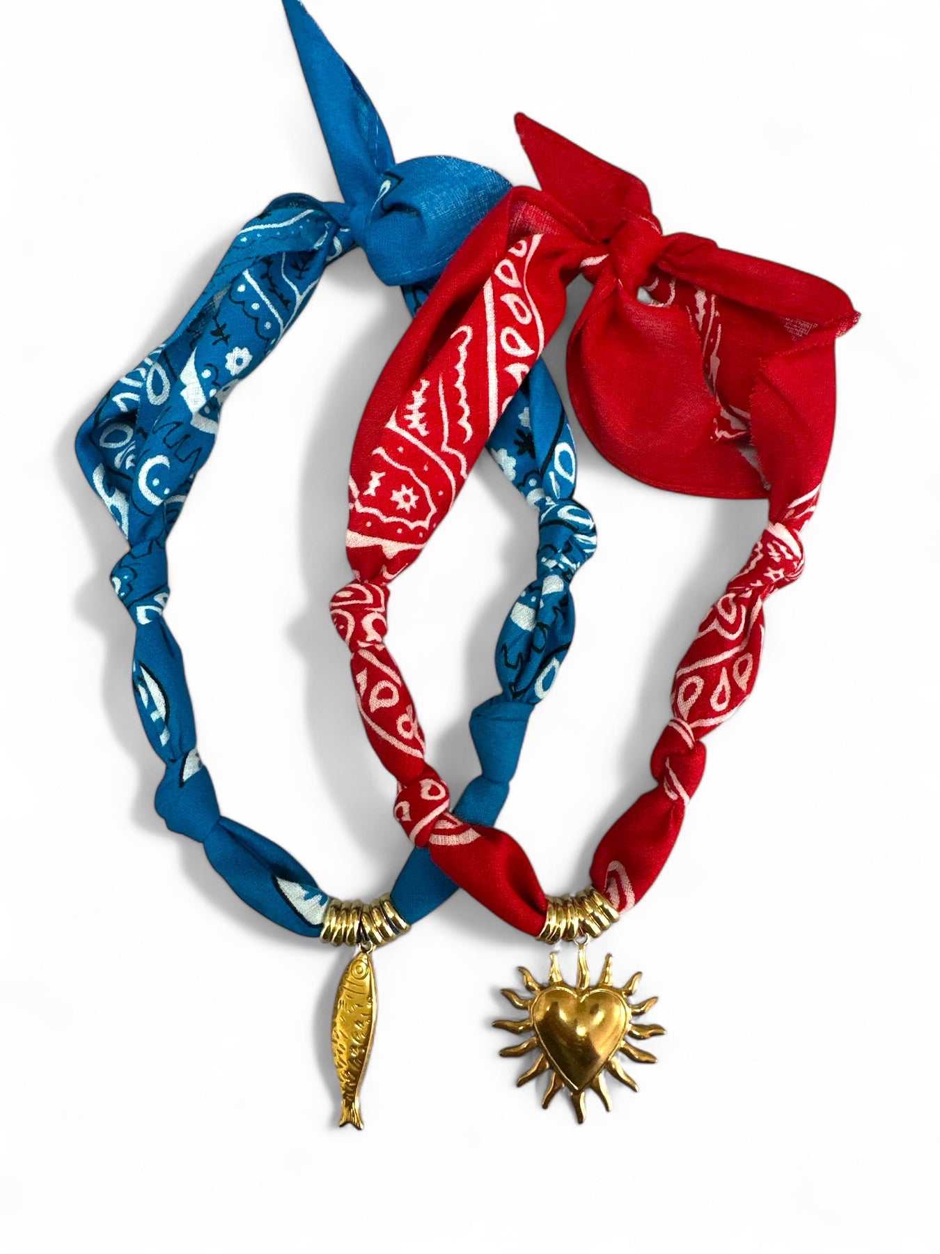 Tie Bandana Necklace Ήλιος & Ψάρι