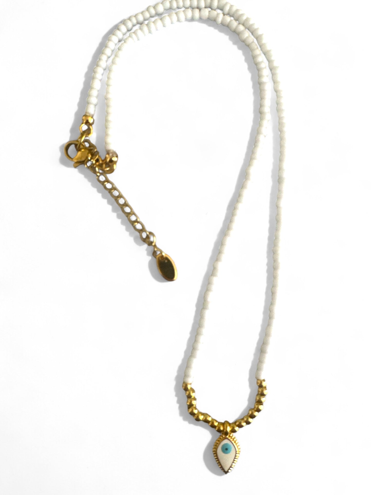 White Coast Necklace – Ματάκι Σταγόνα