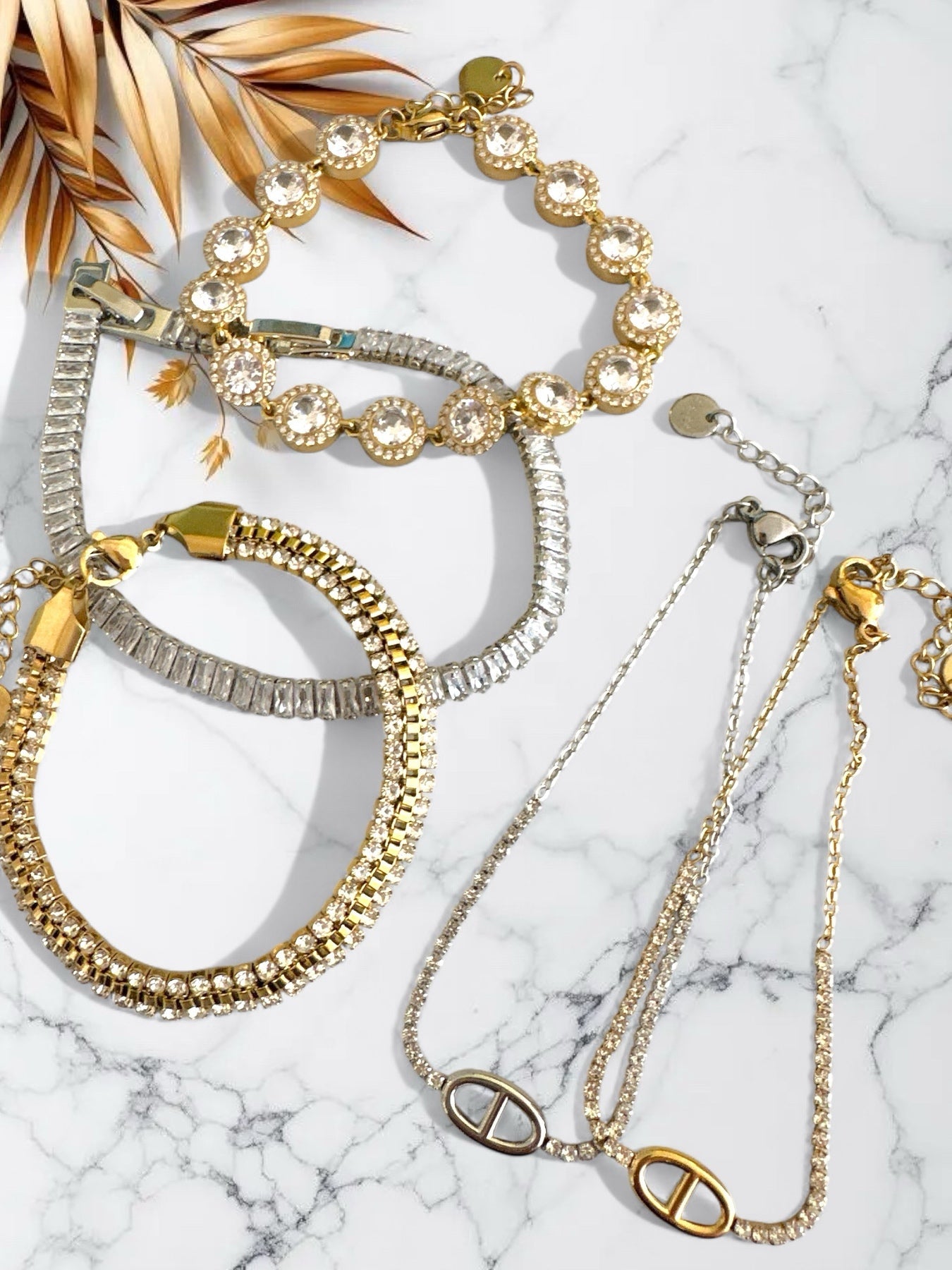 Aτσάλινa βραχιόλιa με ζιργκόν-So Cute by Dimi