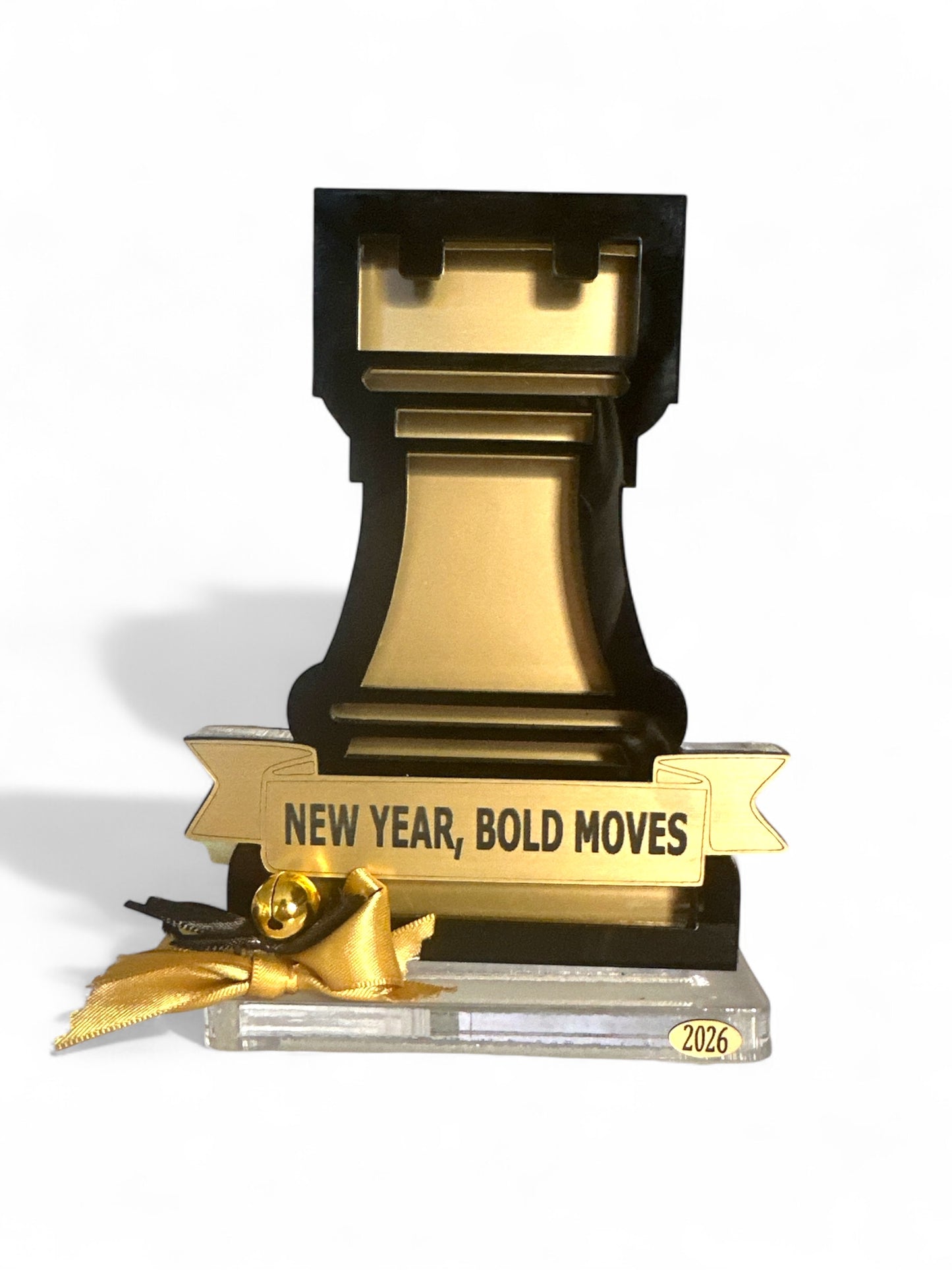 Γούρι 2026 Πύργος Plexiglass Επιτραπέζιο – Συλλογή Chess Bold So Cute by Dimi