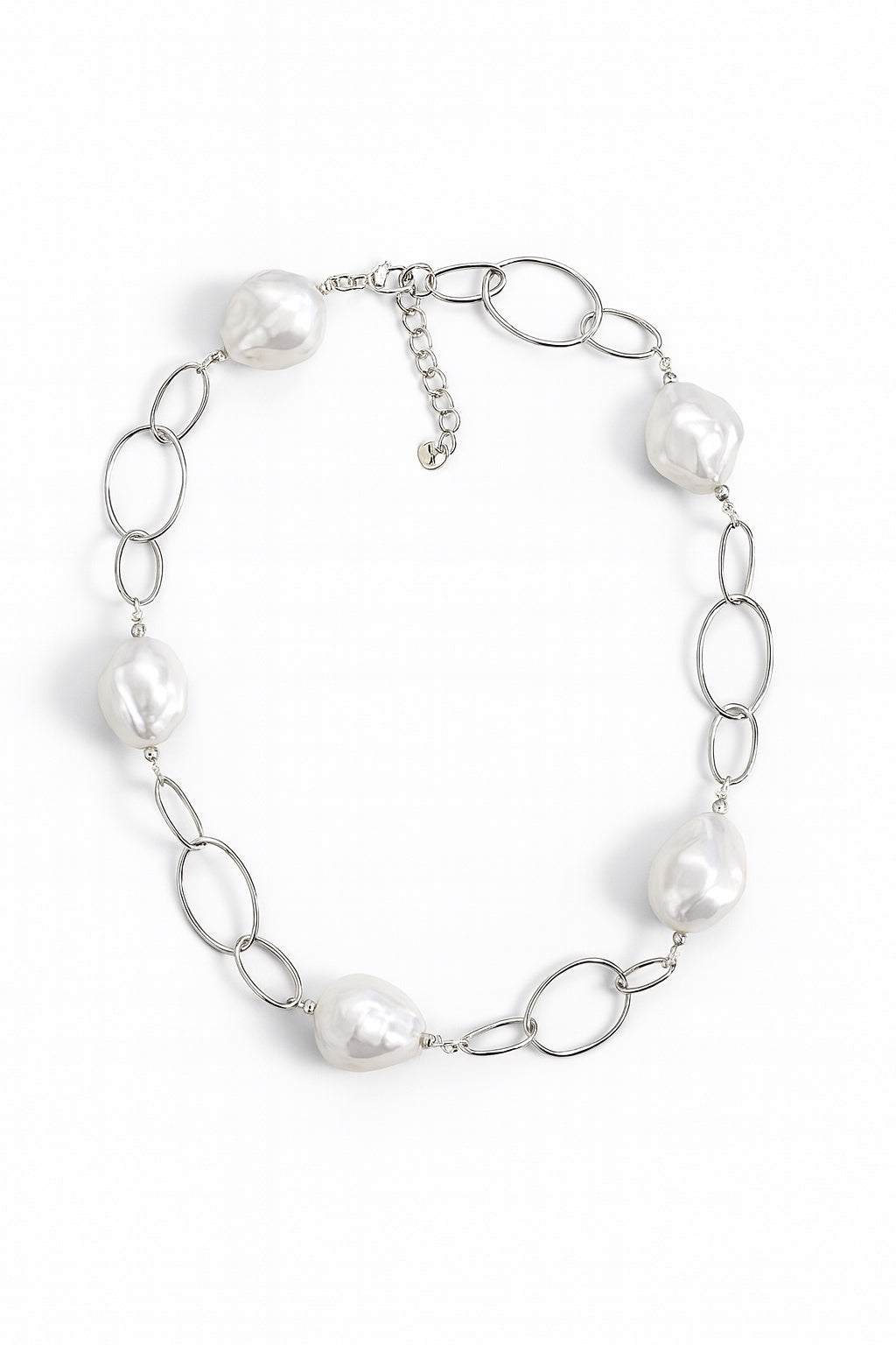 Κολιέ “Pearl Fusion” – Ατσάλινο με baroque πέρλες σε χρυσό ή ασημί | So Cute by Dimi Wholesale