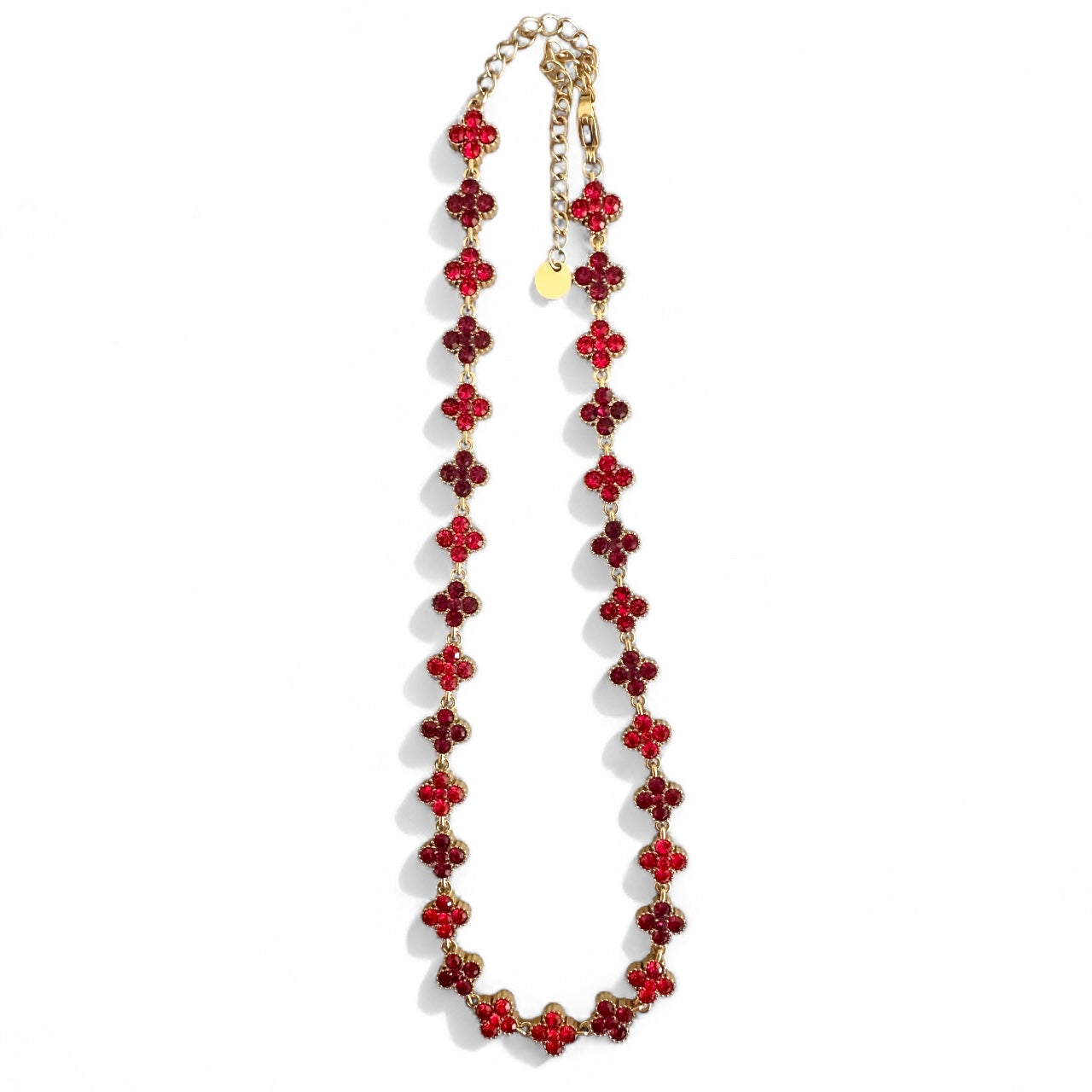 Ατσάλινο τσόκερ με σταυρούς ζιργκόν σε κόκκινο – So Cute by Dimi