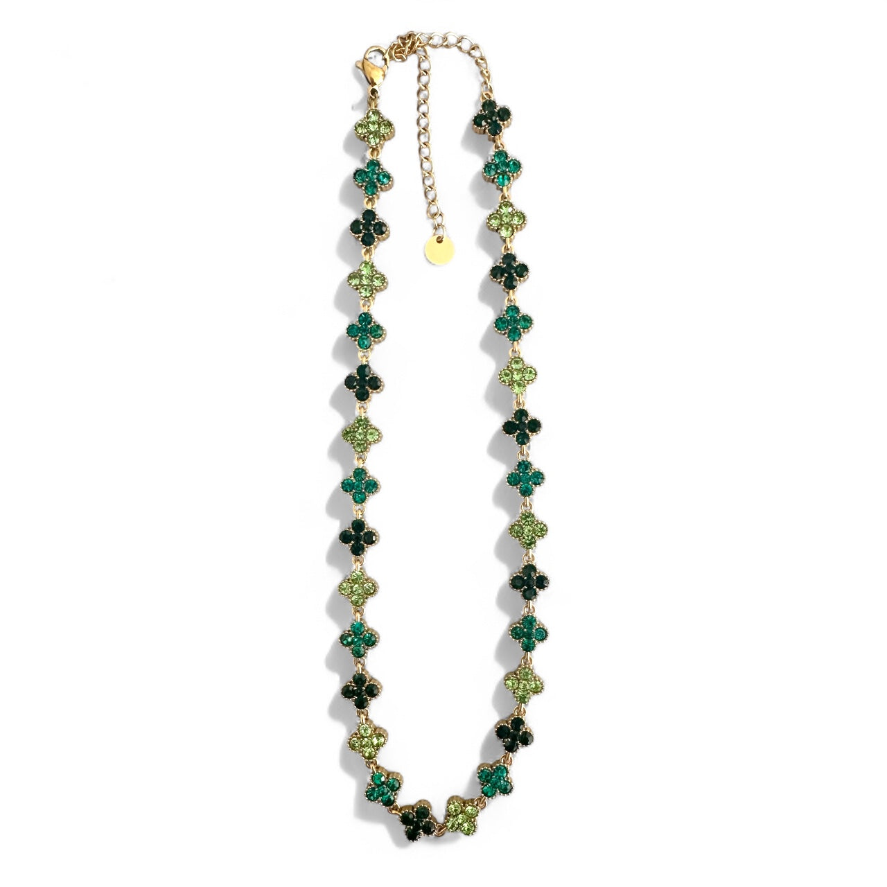 Ατσάλινο τσόκερ με σταυρούς ζιργκόν σε πράσινο – So Cute by Dimi