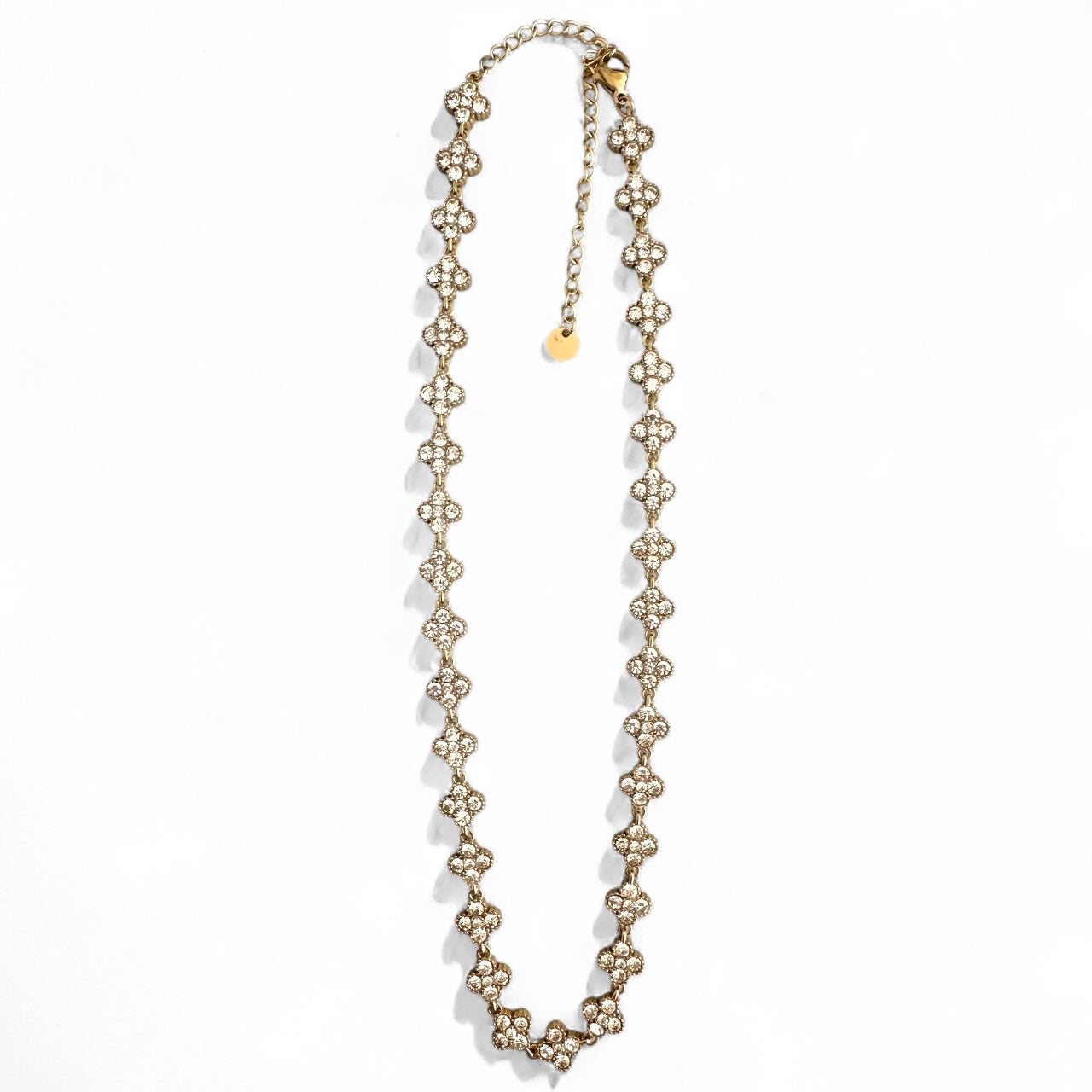 Ατσάλινο τσόκερ με σταυρούς ζιργκόν σε λευκό – So Cute by Dimi