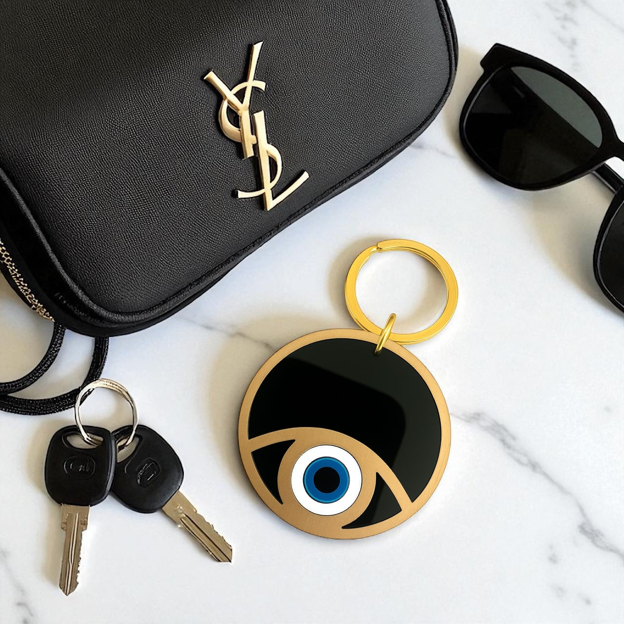 Μπρελόκ plexiglass μάτι σε 5 χρώματα – Χονδρική So Cute by Dimi