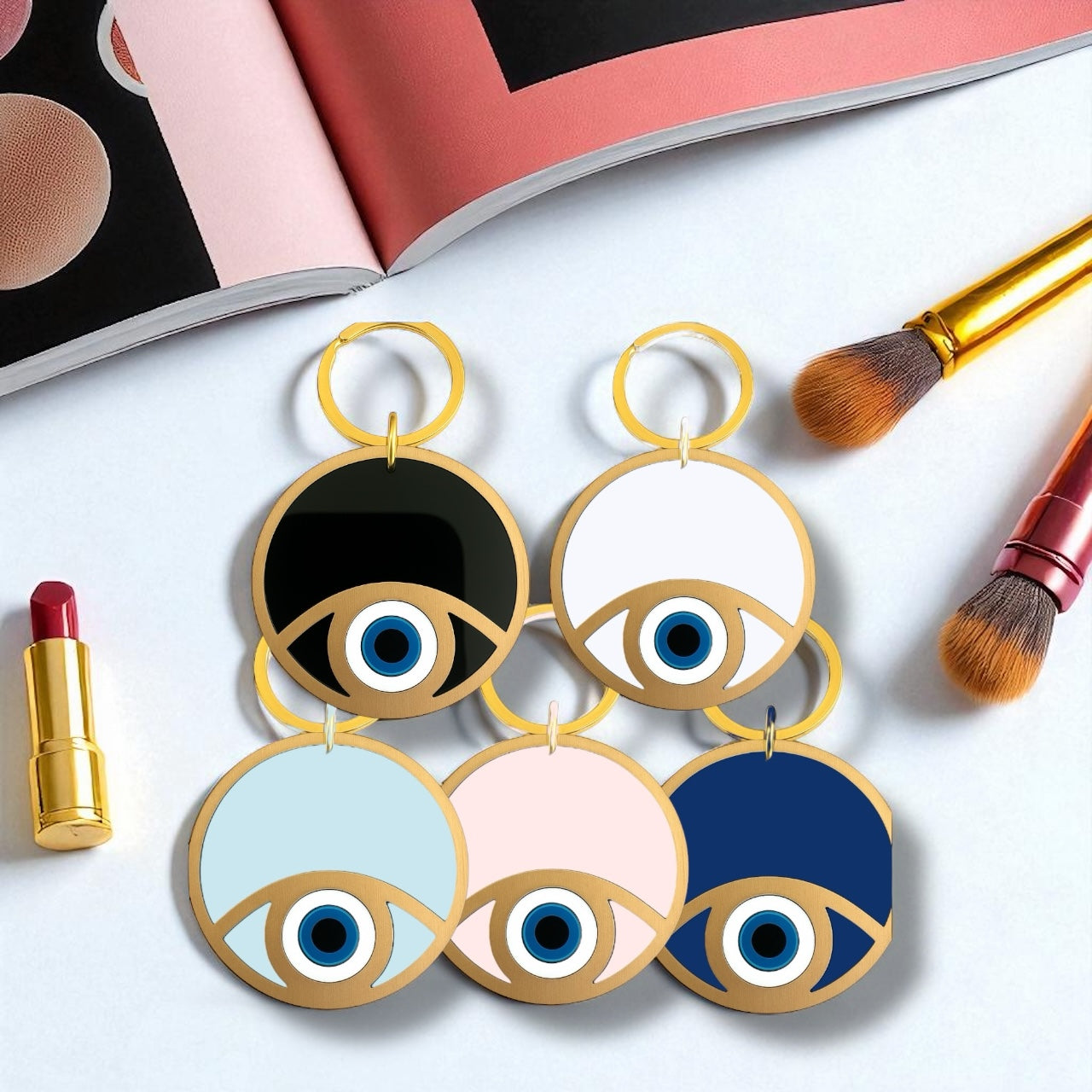 Μπρελόκ plexiglass μάτι σε 5 χρώματα – Χονδρική So Cute by Dimi