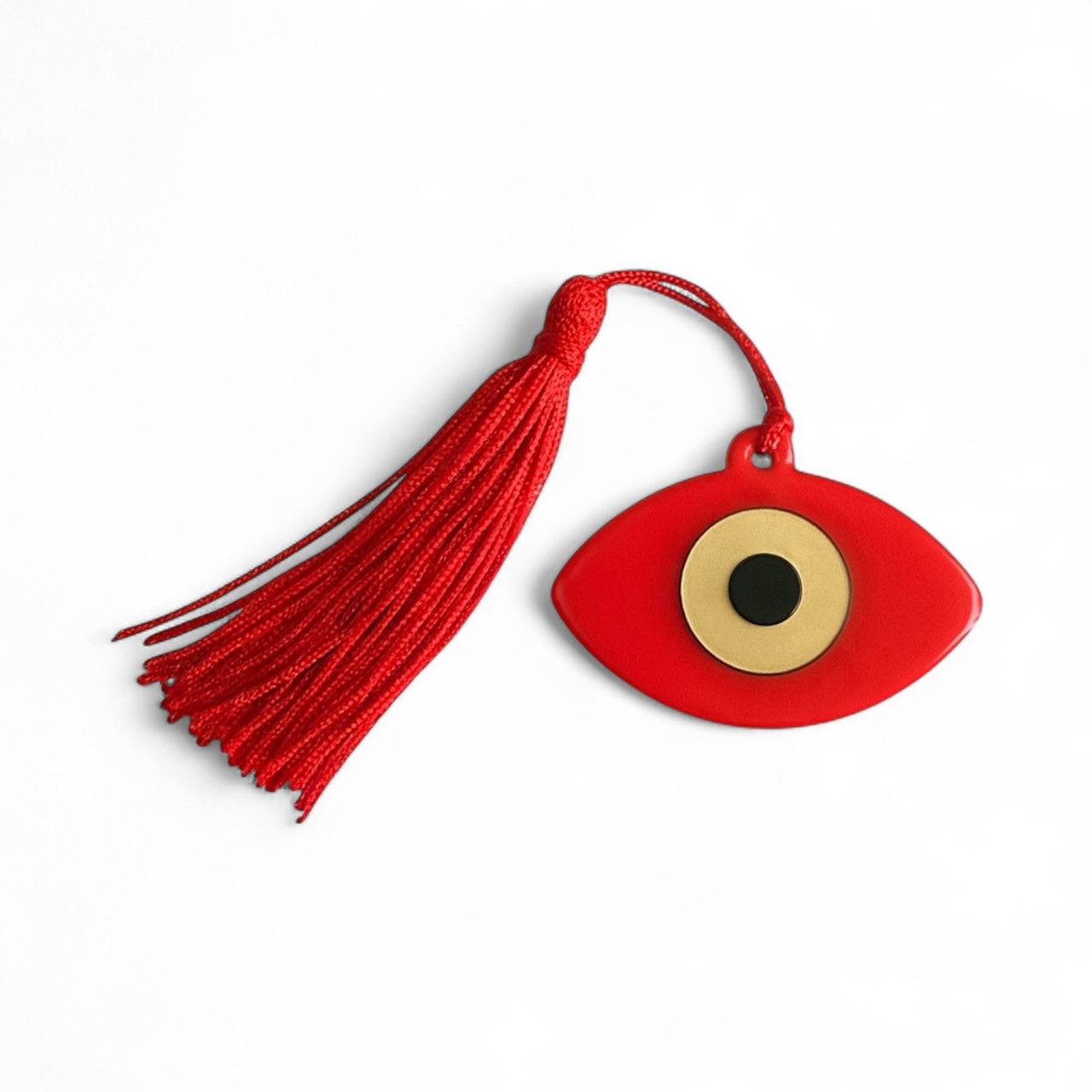 Χονδρική – Γούρι μάτι με φούντα σε κόκκινο, λευκό & μπλε – So Cute by Dimi