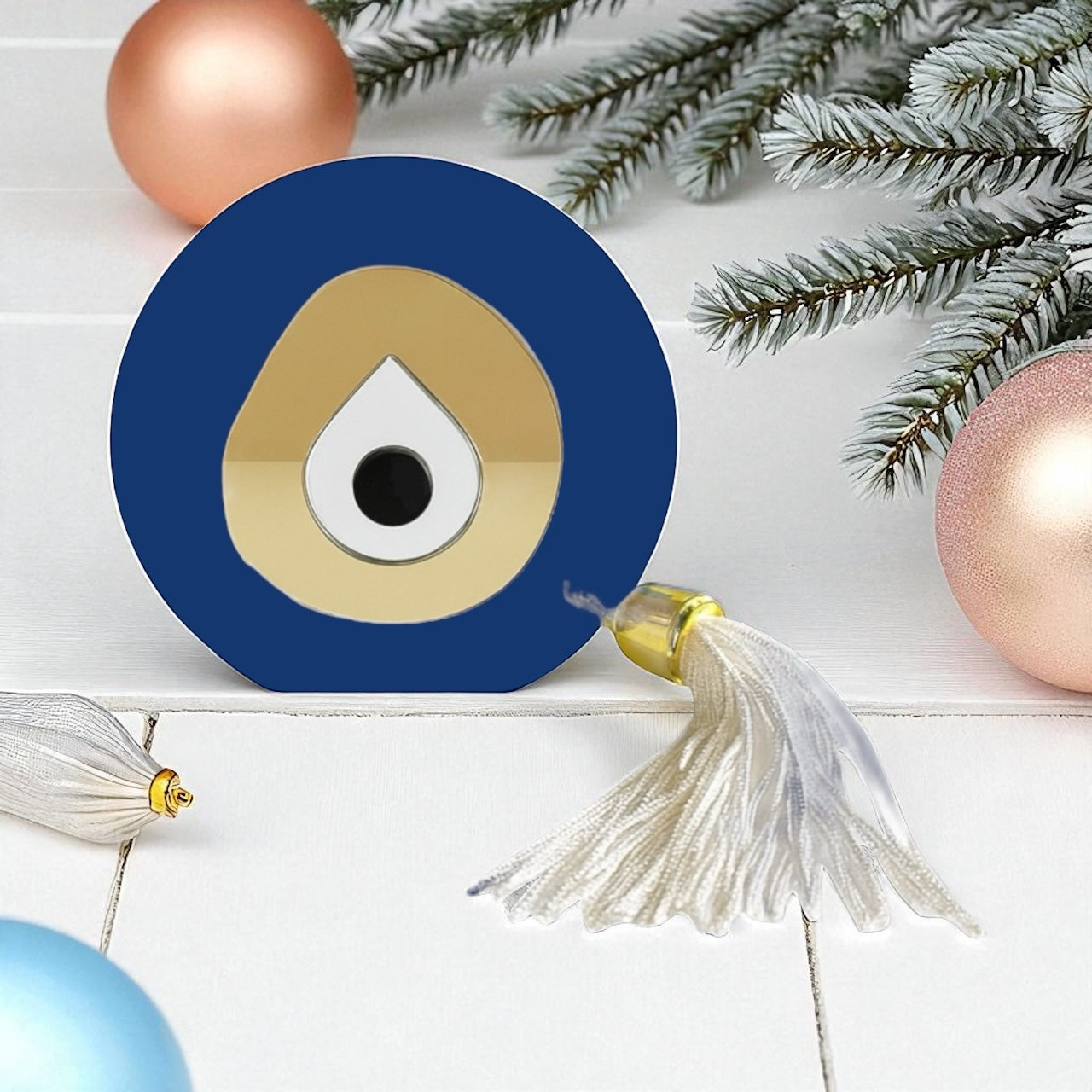 Χονδρική γούρι μάτι plexiglass με φούντα – So Cute by Dimi