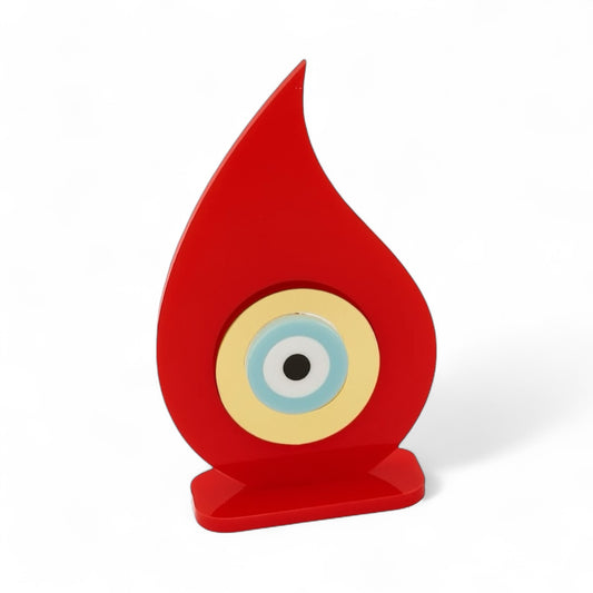 Γούρι φλόγα με μάτι plexiglass σε ματ και καθρέφτη χρώματα – Χονδρική So Cute by Dimi