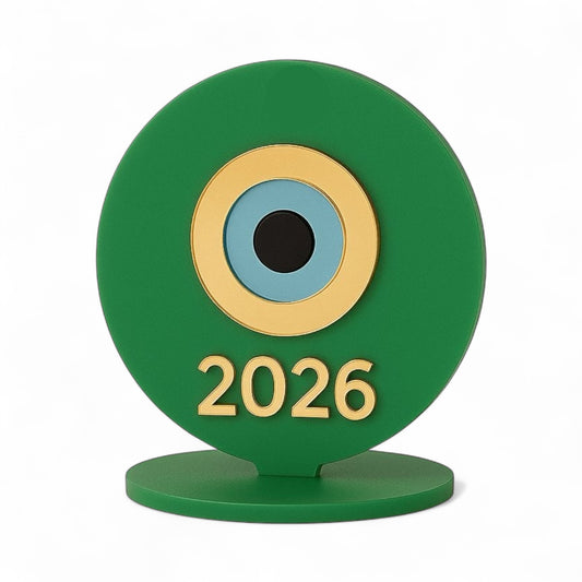 Επιτραπέζιο γούρι plexiglass μάτι με χάραξη – Χριστουγεννιάτικα γούρια χονδρική So Cute by Dimi