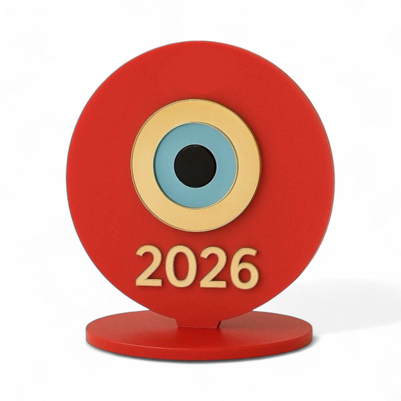 Επιτραπέζιο γούρι plexiglass μάτι με χάραξη – Χριστουγεννιάτικα γούρια χονδρική So Cute by Dimi