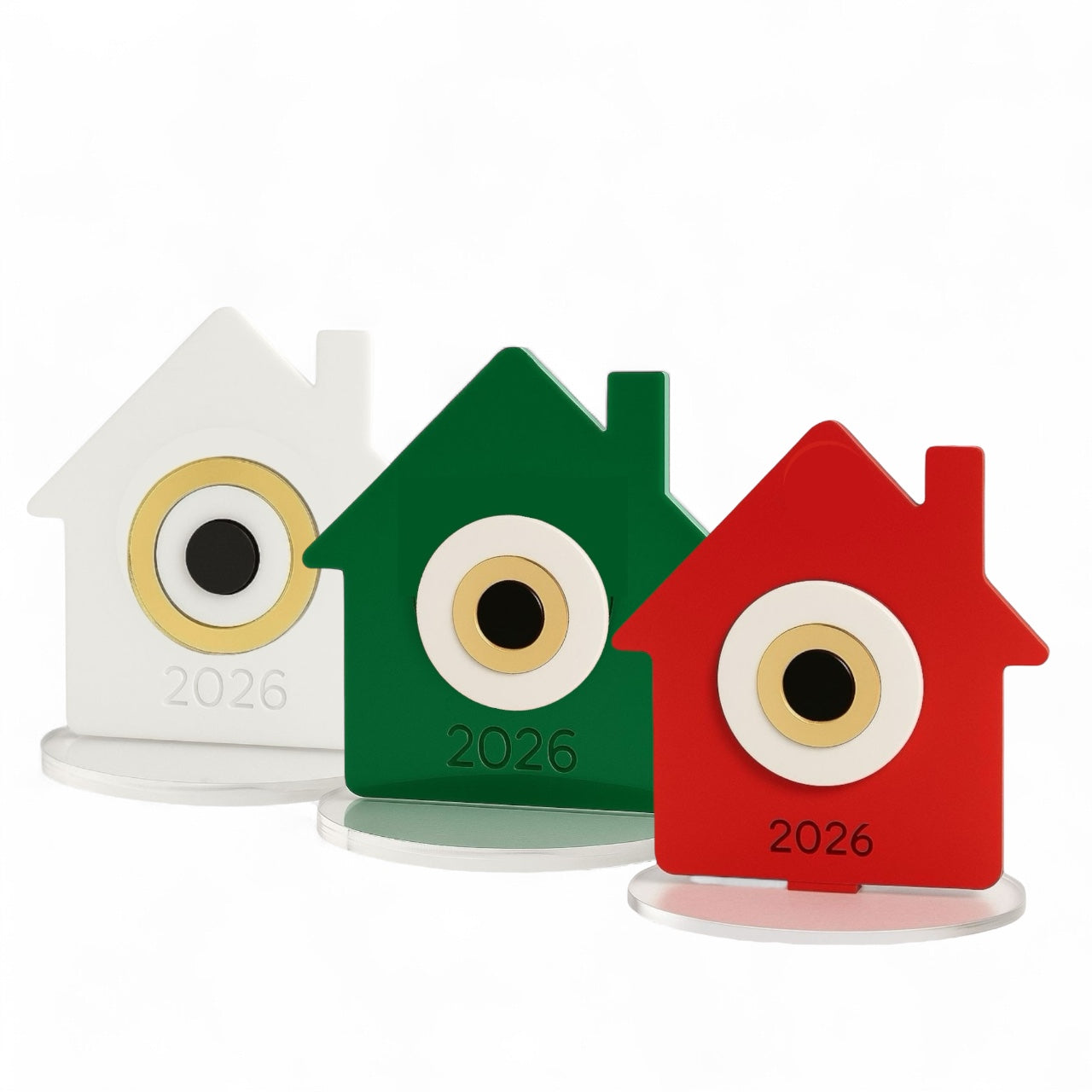 Επιτραπέζιο γούρι plexiglass σπιτάκι με μάτι και χάραξη – Χριστουγεννιάτικα γούρια χονδρική So Cute by Dimi