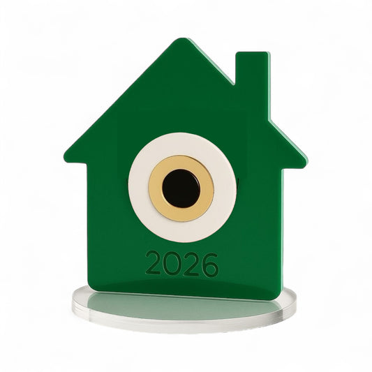 Επιτραπέζιο γούρι plexiglass σπιτάκι με μάτι και χάραξη – Χριστουγεννιάτικα γούρια χονδρική So Cute by Dimi