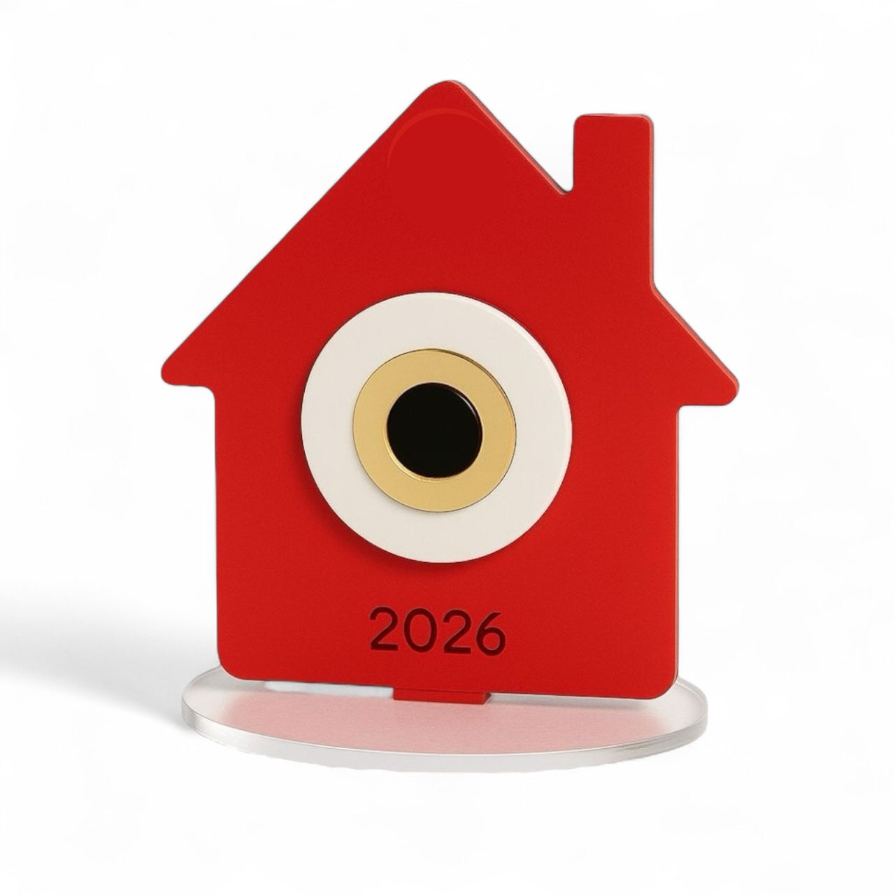 Επιτραπέζιο γούρι plexiglass σπιτάκι με μάτι και χάραξη – Χριστουγεννιάτικα γούρια χονδρική So Cute by Dimi