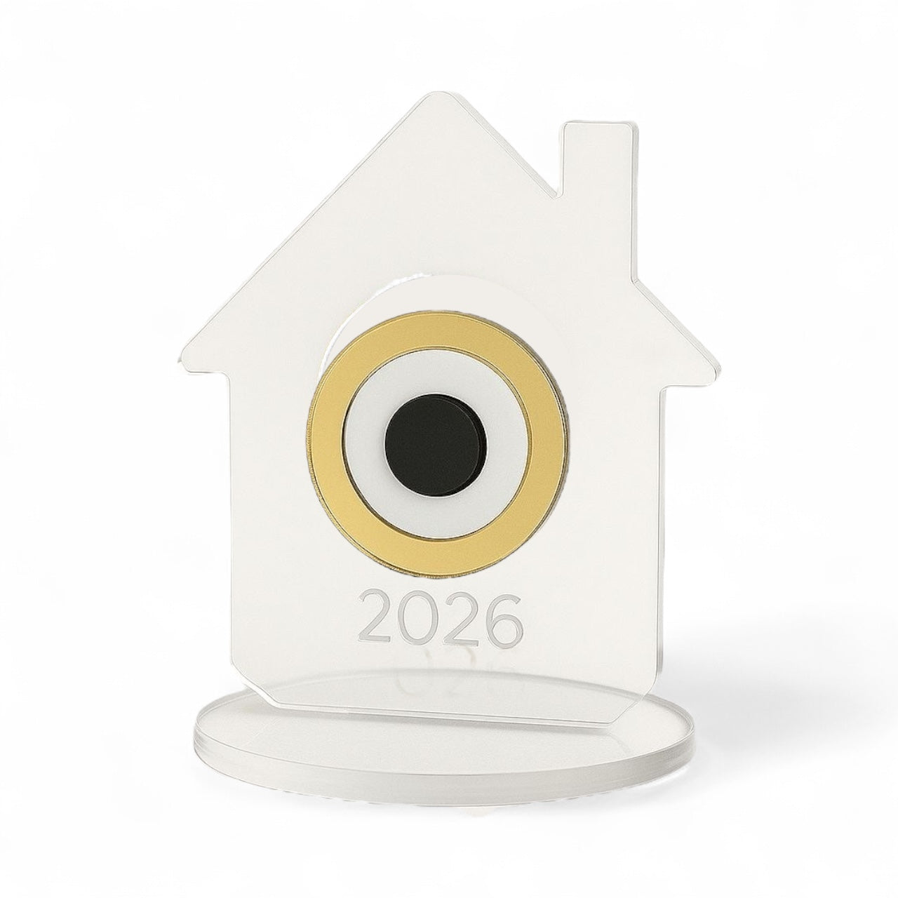 Επιτραπέζιο γούρι plexiglass σπιτάκι με μάτι και χάραξη – Χριστουγεννιάτικα γούρια χονδρική So Cute by Dimi