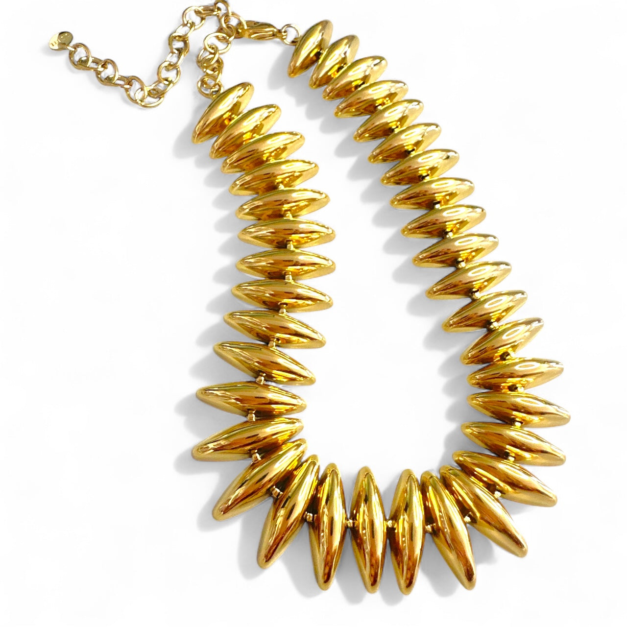 Ατσάλινο  τσόκερ με οβάλ χάντρες 32+12 εκ. – So Cute by Dimi