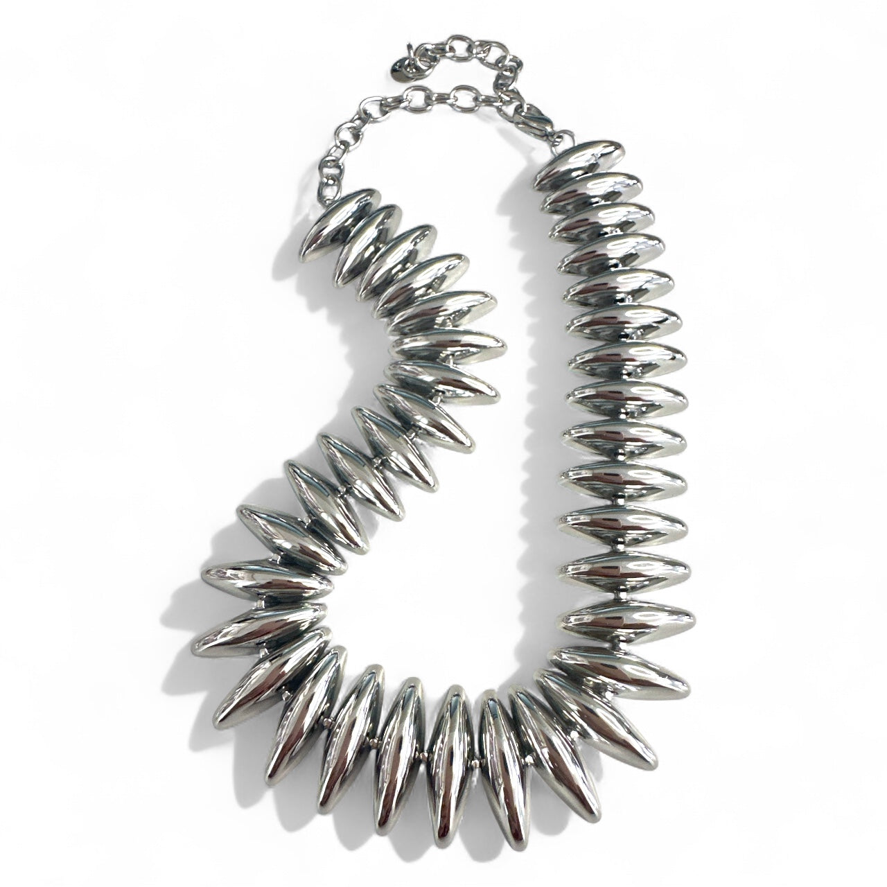 Ατσάλινο  τσόκερ με οβάλ χάντρες 32+12 εκ. – So Cute by Dimi