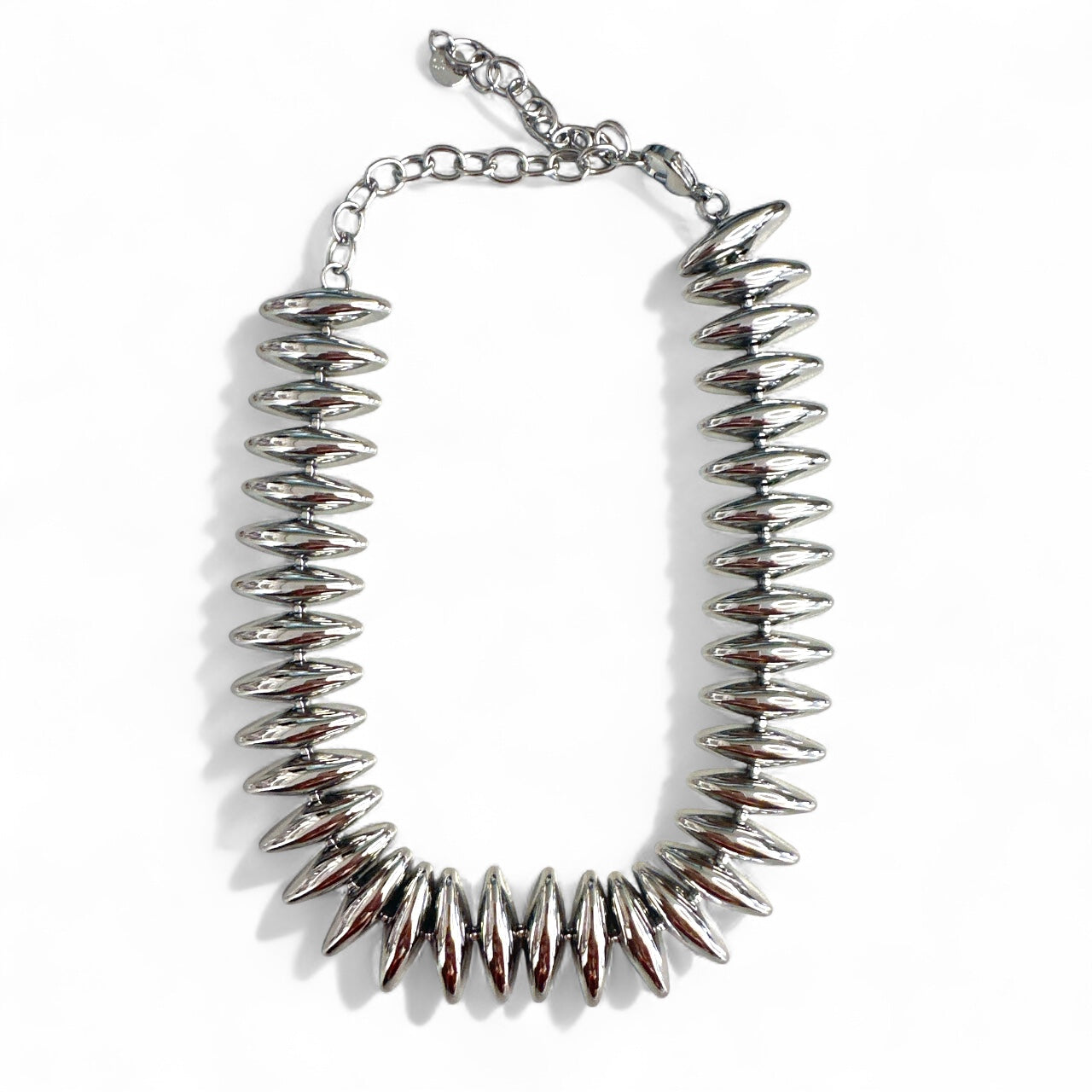 Ατσάλινο  τσόκερ με οβάλ χάντρες 32+12 εκ. – So Cute by Dimi