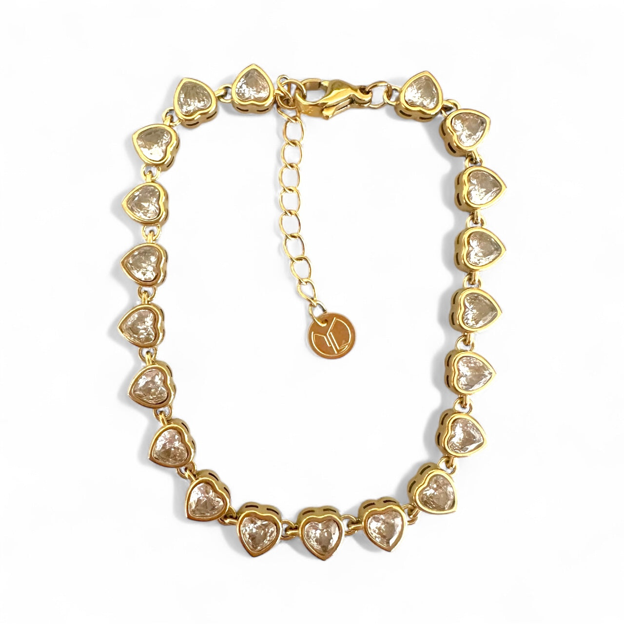 Χονδρική βραχιόλι από ατσάλι με ζιργκόν καρδιές σε χρυσό και ασημί – So Cute by Dimi