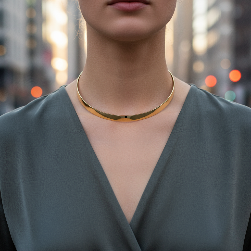 Steel Bold Collar – Ατσάλινο Κολάρο σε Χρυσό & Ασημί | So Cute by Dimi Χονδρική