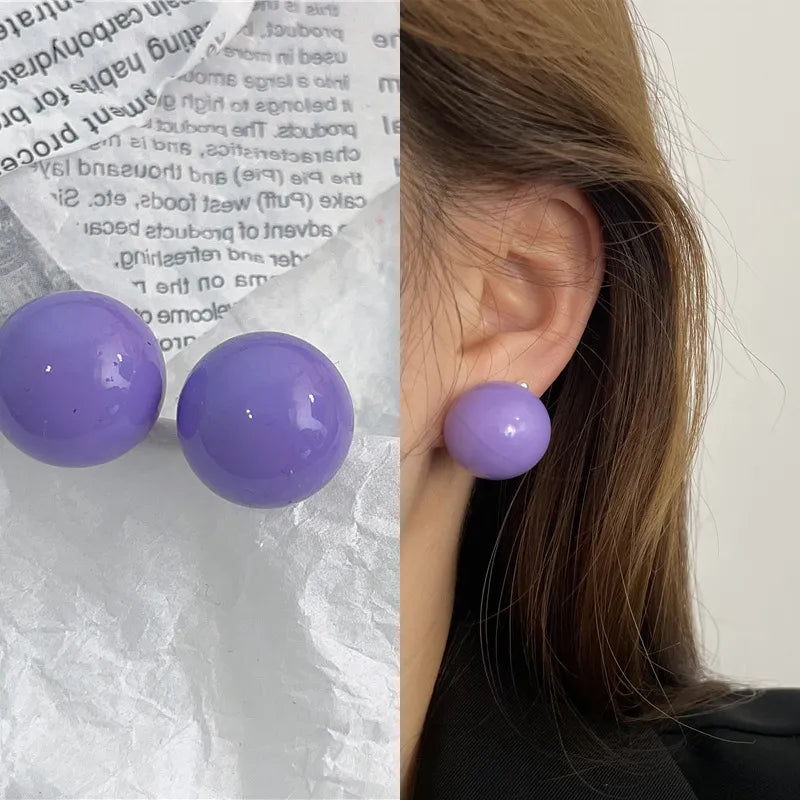 Acrylic Ball Earrings