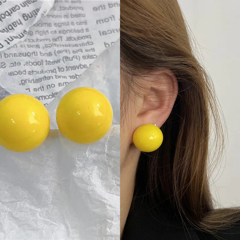 Acrylic Ball Earrings