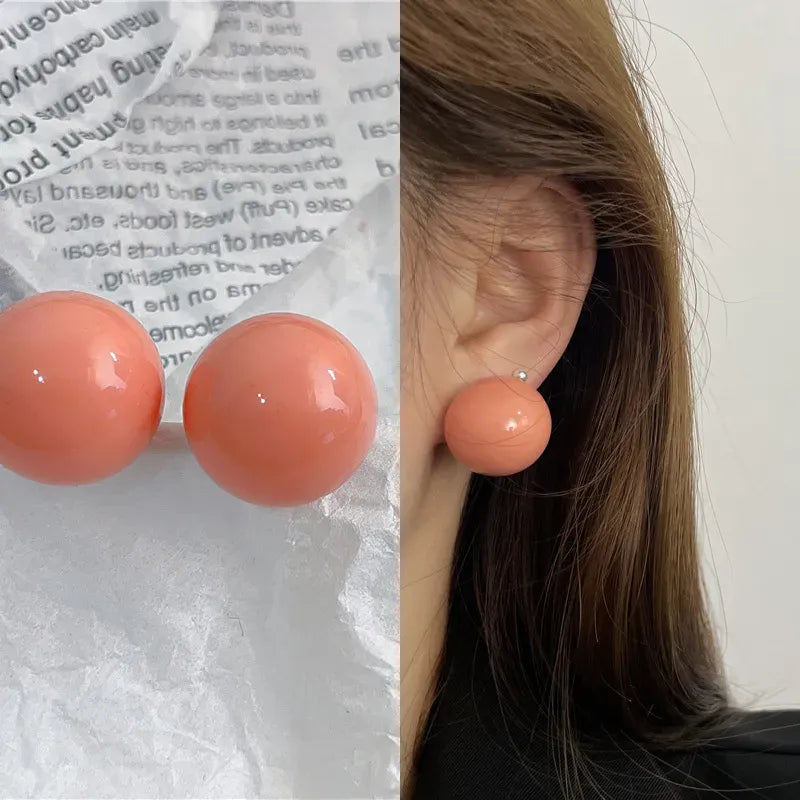 Acrylic Ball Earrings