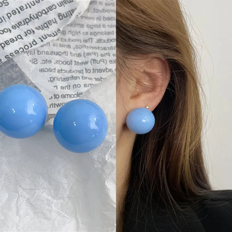 Acrylic Ball Earrings