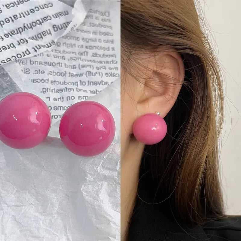 Acrylic Ball Earrings