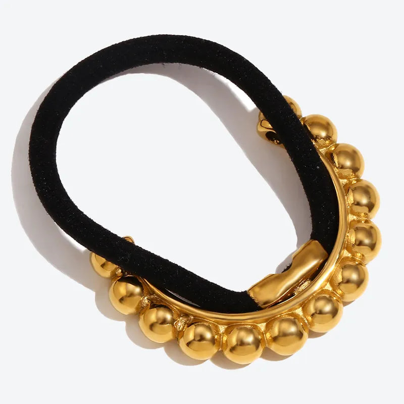 Round Beads Arrangement Modeling Hair Rope, pack of 2