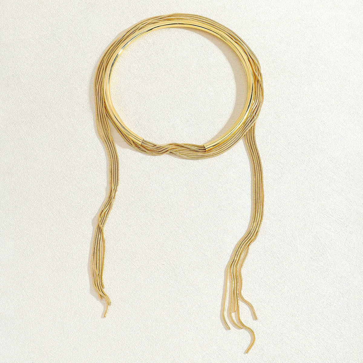 Elan Collar Necklace – Statement Κολάρο με Μακριές Αλυσίδες σε Χρυσό ή Ασημί | So Cute by Dimi