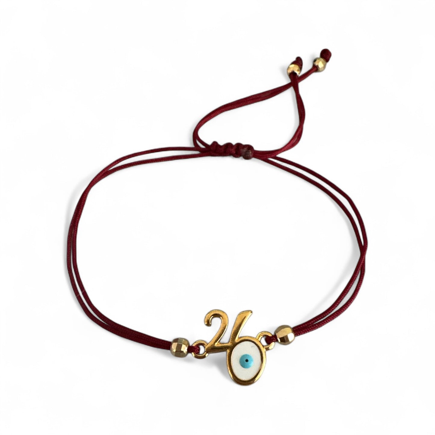 Χειροποίητο βραχιόλι γούρι 2026 με ματάκι και κορδόνι σε πολλά χρώματα – So Cute by Dimi Wholesale