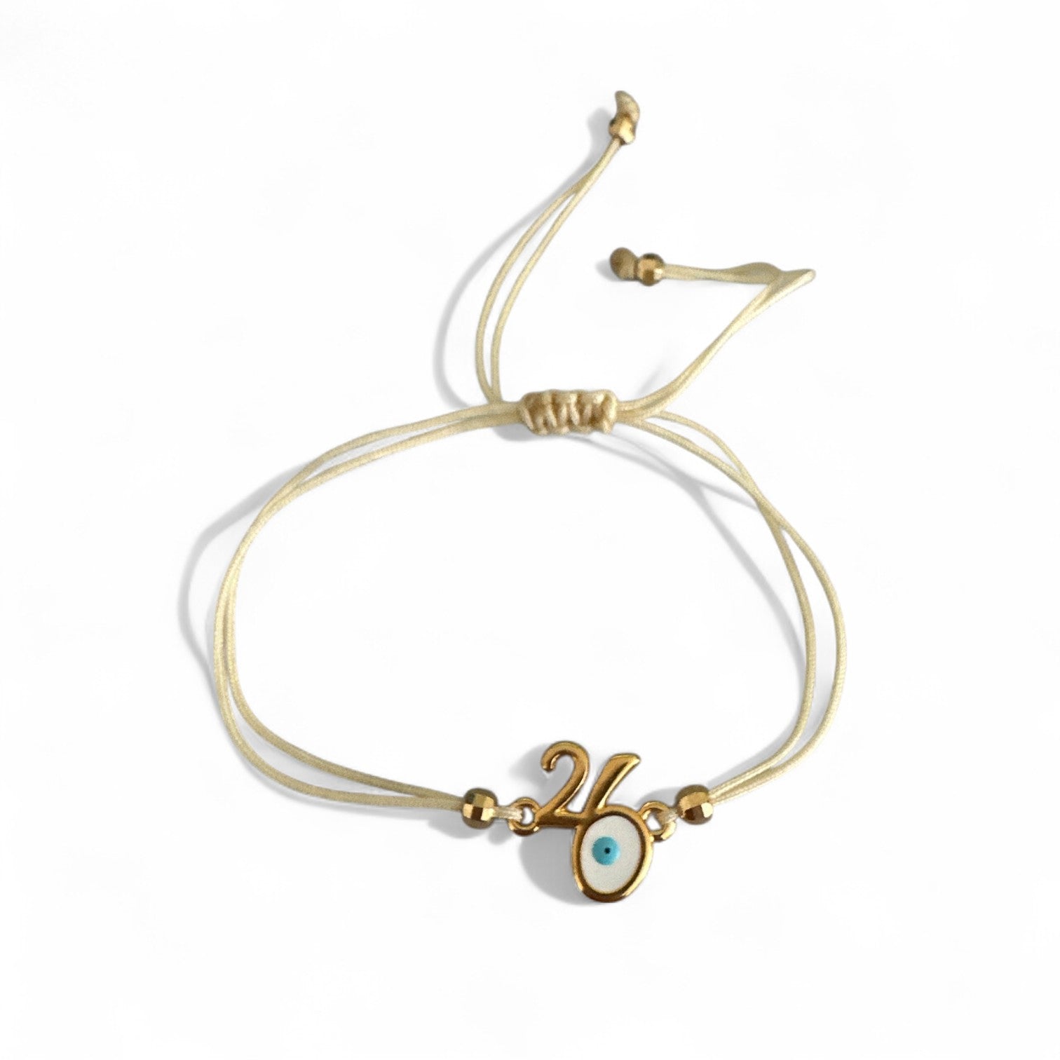 Χειροποίητο βραχιόλι γούρι 2026 με ματάκι και κορδόνι σε πολλά χρώματα – So Cute by Dimi Wholesale